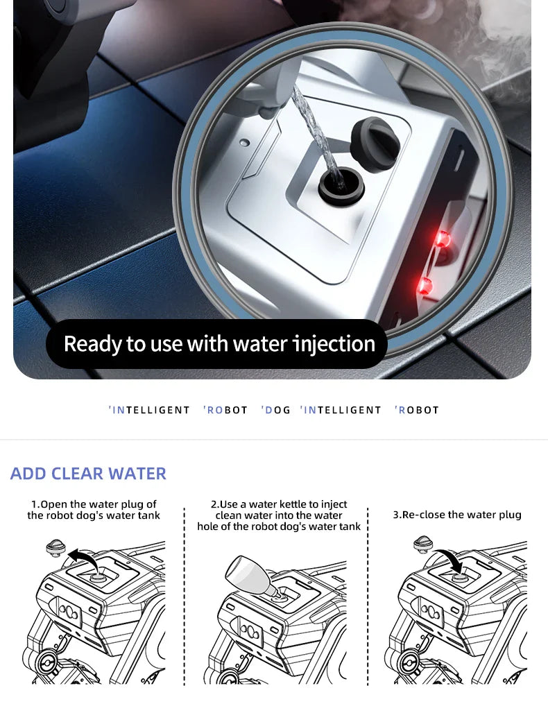 2025 New Intelligent Mechanical Dog With Gesture Induction Can Walk And Sing Dog Spray Control Electric Pet Dog Toys Kids Gifts